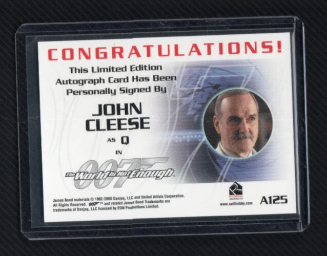 James Bond Heroes & Villains 2010 Auto Autograph Card A125 John Cleese as Q - Image 2 of 4
