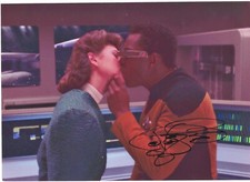 LEVAR BURTON SIGNED 8x11 photo Star Trek UNIQUE PICTURE ... coa