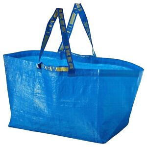 New IKEA SHOPPING BAG Blue LARGE REUSABLE LAUNDRY TOTE STORAGE FRAKTA 19 Gallon | eBay