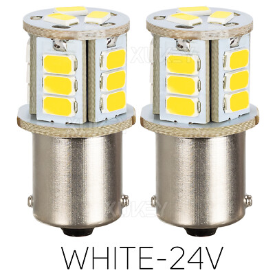 weiß/Rot Glühlampe 1156 BA15s R10W R5W 24V LED Stoplicht Bremsleuchte LKW Truck
