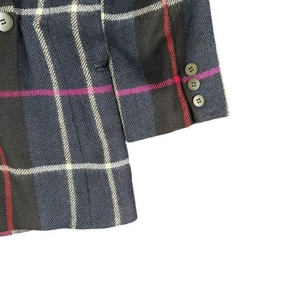 Blazer Giorgio Armani Mujer’s 38 100% Lana Cuadros De Colección Preppy Elegante Foto 4 de 4