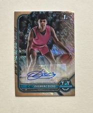 2021-22 Bowman Chrome Auto Orange Shimmer Refractors Ousmane Dieng /25 RC #X1916