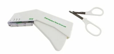 Sterile Disposable Skin Stapler with Skin Stapler Remover & 35 Preloaded Staples - Image 1 of 4