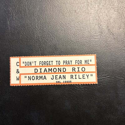 1 JUKEBOX TITLE STRIP Diamond Rio Don t Forget To Pray For Me/Norma Jean, 45