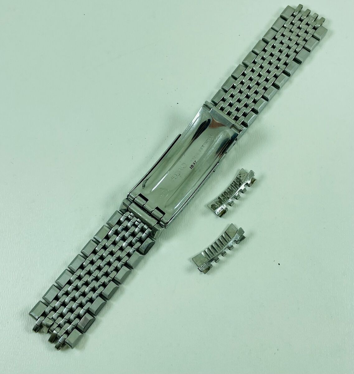 Vintage Omega Bracelet Stainless Steel 19mm Ref.1037 / Link Vintage Omega Bracelet Stainless Steel 19mm Ref.1037 / Link