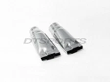 PAIR DT-25055A STAINLESS EXHAUST TIP  BOW TIE 2.5" INLET 4.5 x 1.7" OUT 9" LONG