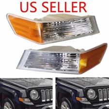 Parking Light Turn Signal Directional Lamp Front Pair Set Fit 07-14 Jeep Patriot