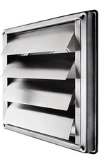 Calimaero VKE 6" Inch Dryer Vent Cover Stainless Steel Grille Dryer Vent Exterio