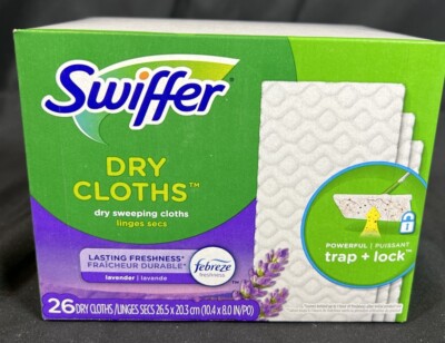 Swiffer Sweeper Dry Mop Pad Refills for Floor Mopping & Cleaning 26ct Lavender