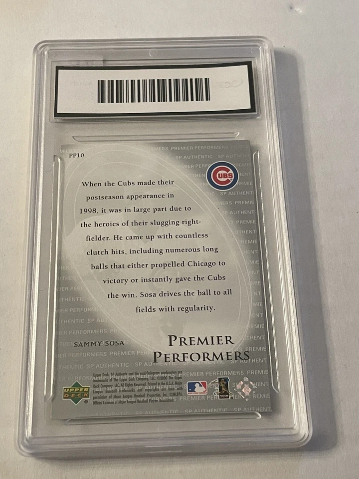 2000 SP Authentic Sammy Sosa Premier Performers #PP10 High Grade - Image 2 of 2