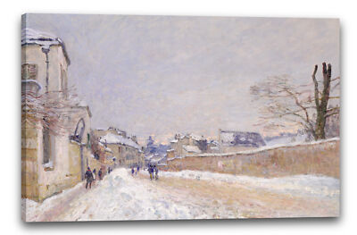 Kunstdruck Alfred Sisley - Rue Eugène Moussoir bei Moret: Winter