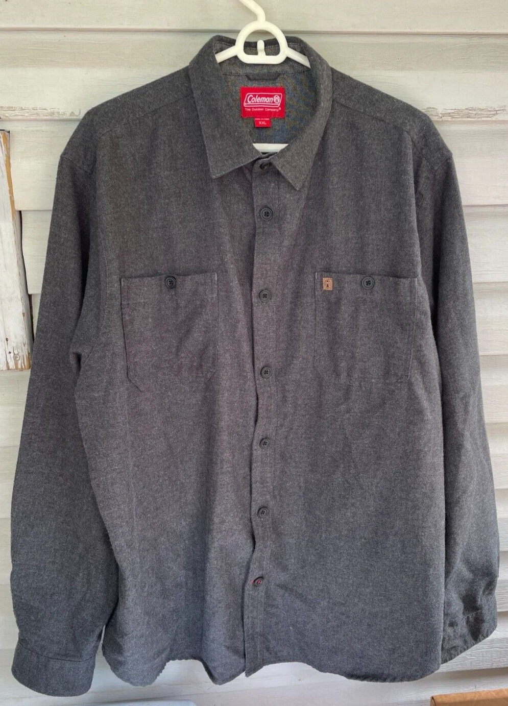 Coleman Shirt Men XX Large Long Sleeve Button Fleece Shacket Outdoor