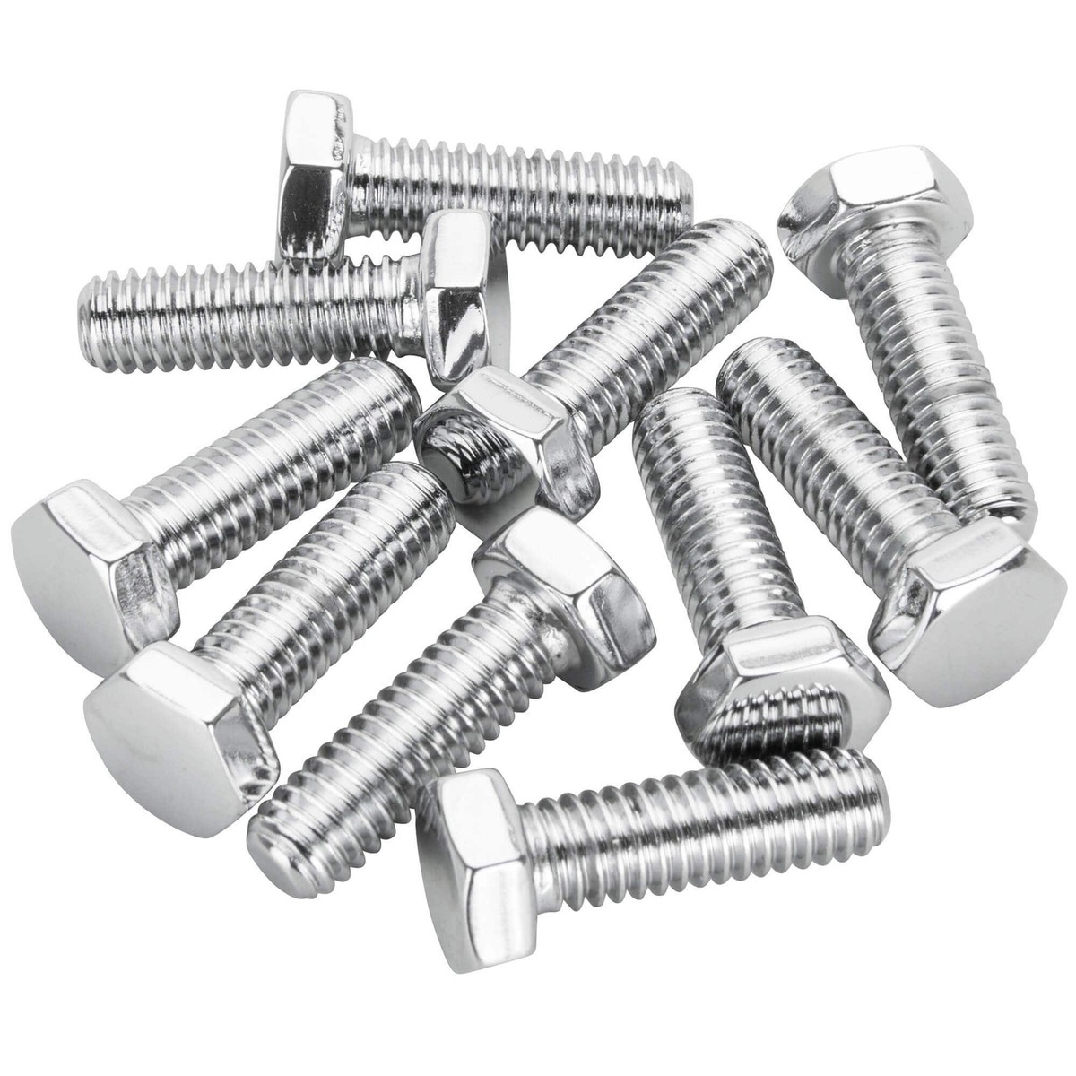 HHC-612 5/16-18 x 1 length Chrome Hex Head Bolt - 10 Pack