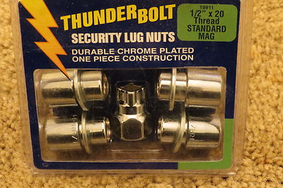 Thunder Bolt Security Lug Nuts 1/2 x 20 Thread Standard Mag