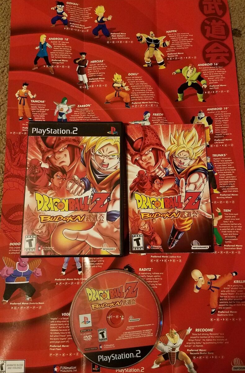 Playstation 2 PS2 Dragon Ball Z Budokai Game Complete 742725266438