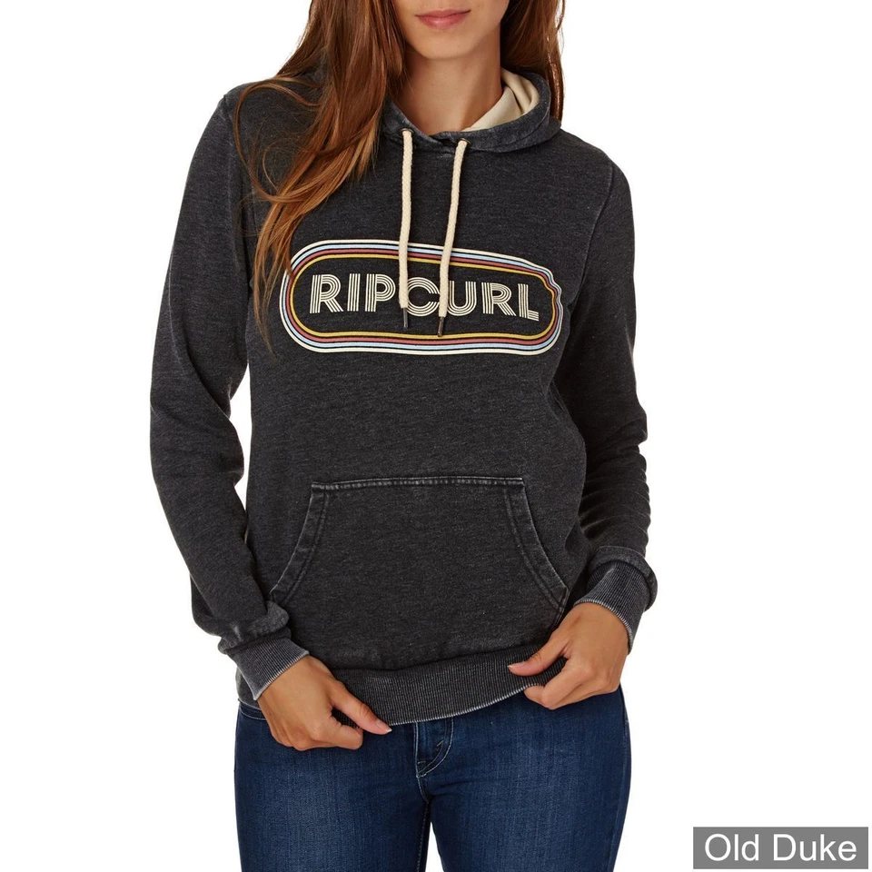 Mujer Damas Rip Curl Pixley Polar Sudadera con Capucha Logo Atlética Sudadera con Capucha Nueva