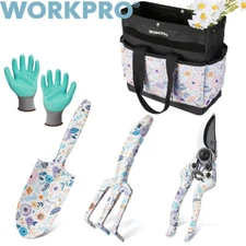 WORKPRO 5PC Heavy Duty Garden Tool Set Gardening Hand Tool Set w/Garden Tool Bag