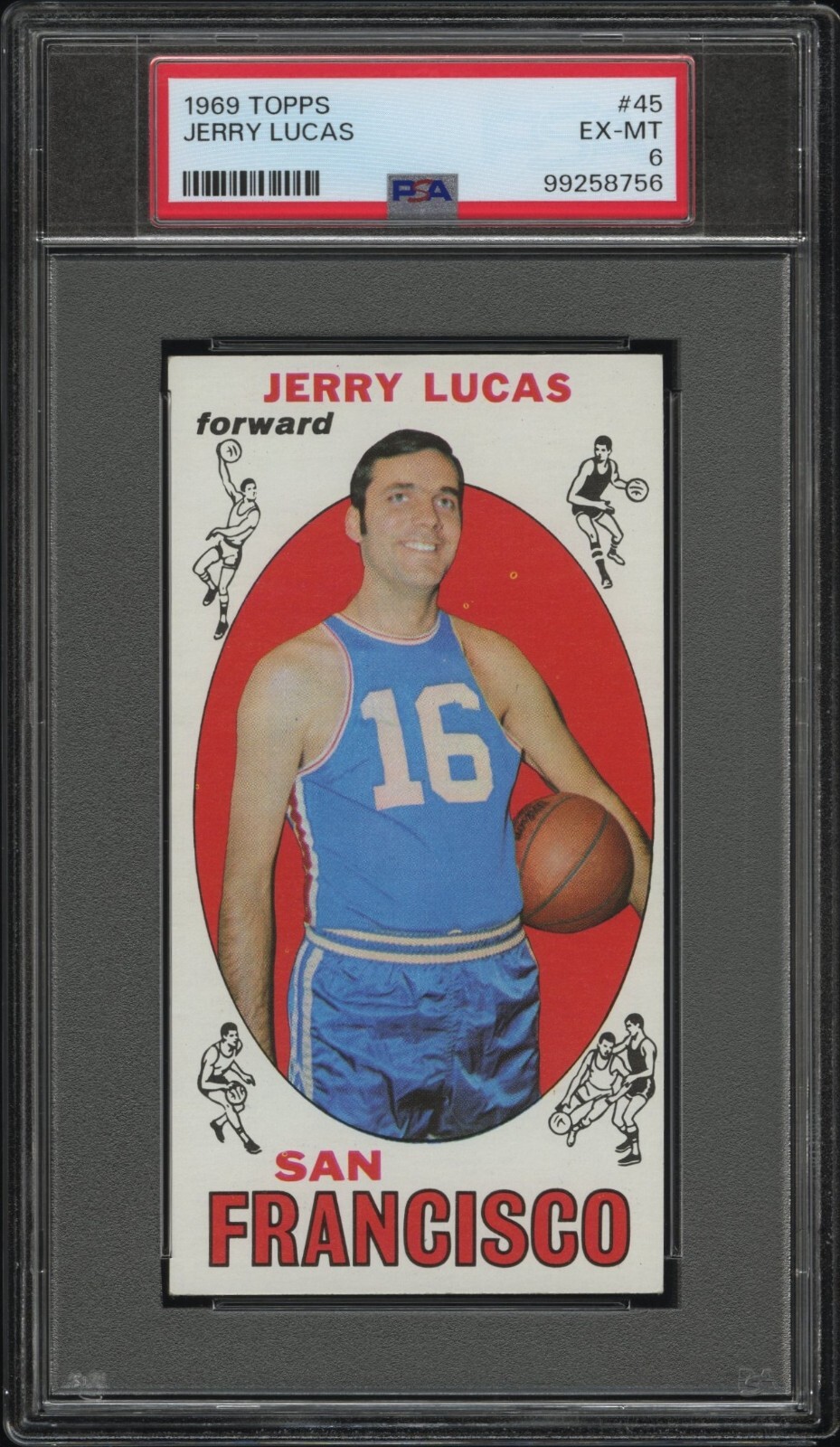 1969-70 JERRY LUCAS PSA 6 Topps #45 Card EX-MT Rookie Cert 99258756 SF Warriors