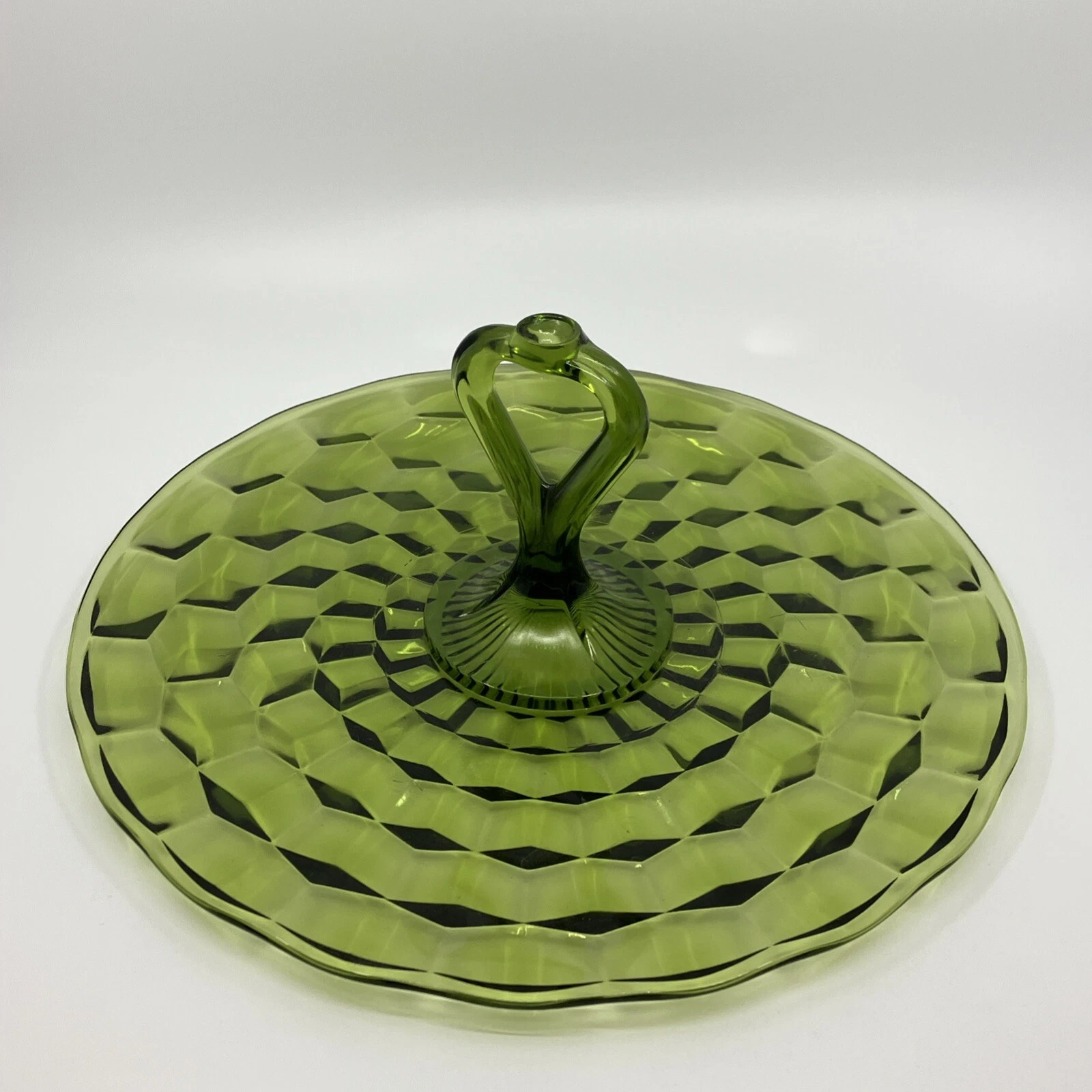Vintage Green Glass Tray