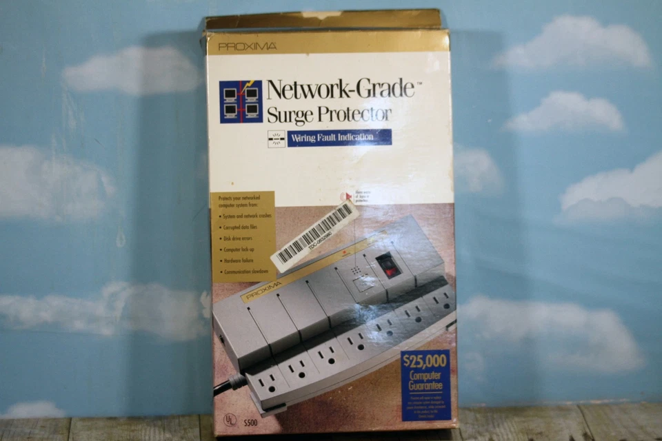 Proxima Network-Grade Surge Protector 7-Outlet 6ft 15A 330V 720J EMI Gray S500 - Image 2 of 4