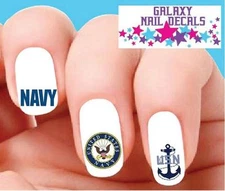 Waterslide Nail Decals - Set of 20 USN United States Navy Assorted