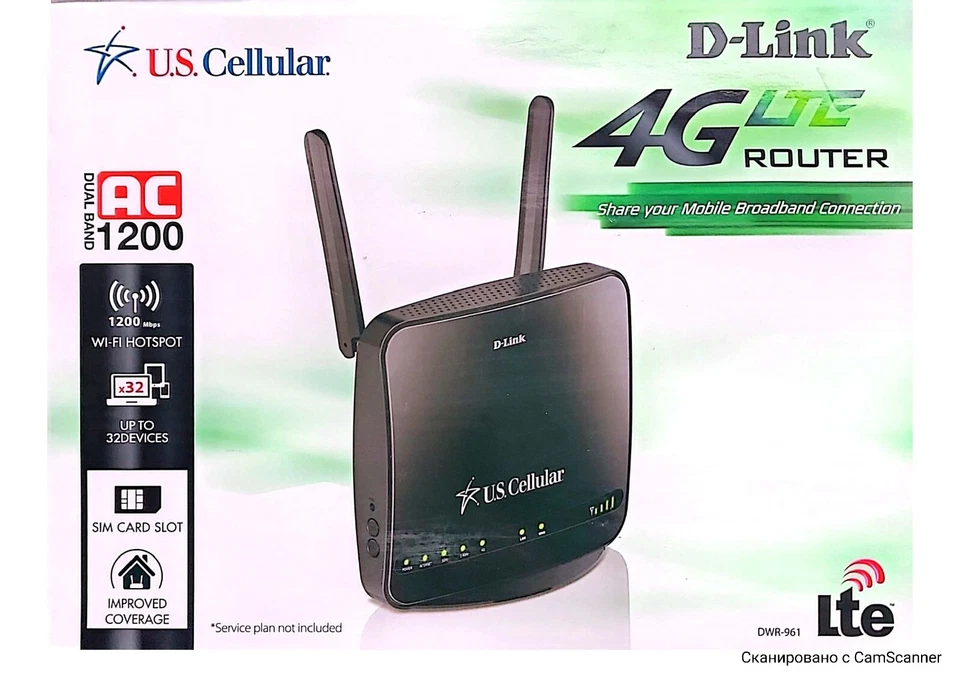 D-Link DWR-961 - US Cellular 4G LTE Wireless Router AC1200 - Image 4 of 4
