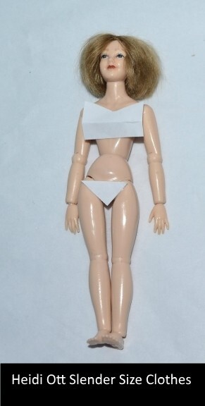 1/12 Scale Doll Clothes For Heidi Ott Doll Handmade Fits Slender Body 5.5" Doll