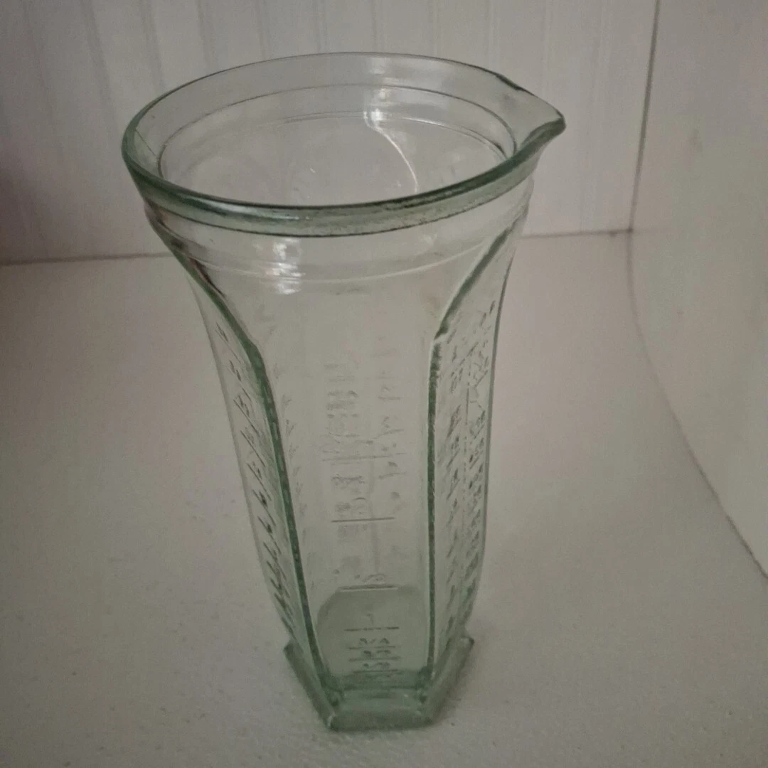 Vintage Vetreria Etrusca Apothecary Wet/ Dry Measuring Jar 3 Cup Italy 9.75 Tall