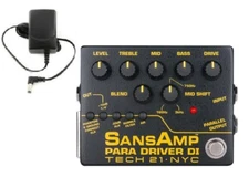 Tech 21 NYC Sansamp Para Driver DI Preamp Pedal V2 100%  Analog ( POWER SUPPLY )
