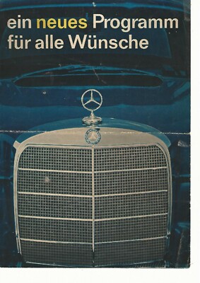  3017  Mercedes-Benz Prospekt ''ein neues Programm für alle Wünsche''