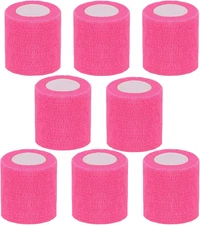 8 Pack Adhesive Bandage Wrap 2 Inch 5 Yards Sports Athletic Tape Vet Wrap