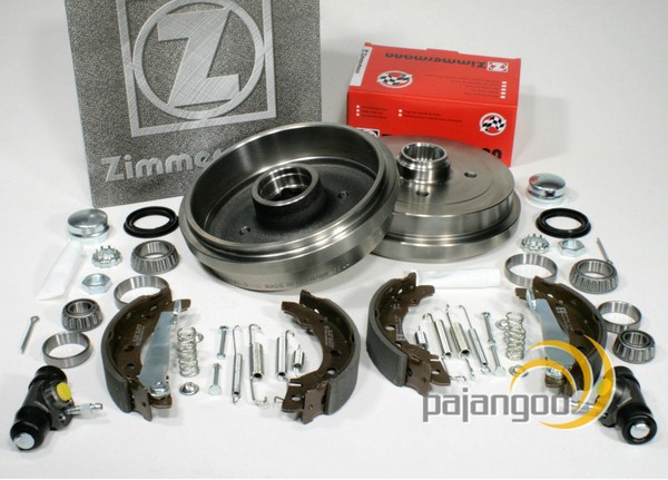 Zimmermann Bremstrommel 180 Mm Backen Zylinder Radlager Hinten FüR Vw Polo-image