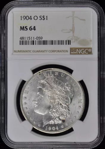 1904-O Morgan Dollar S$1 NGC MS64