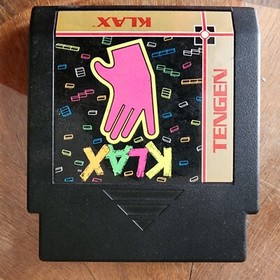 Vintage 1990 Nintendo NES Tengen KLAX Complete Game Sleeve Manual Original Box
