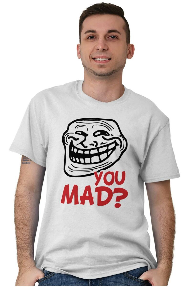 Troll Face Original Meme Smile Mad Sweatshirt for Men or Women Brisco  Brands 3X 