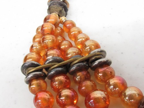 Masha Archer Multicolor 4-Strand Statement Bib Beaded 20" Necklace w Dust Bag - Picture 11 of 17