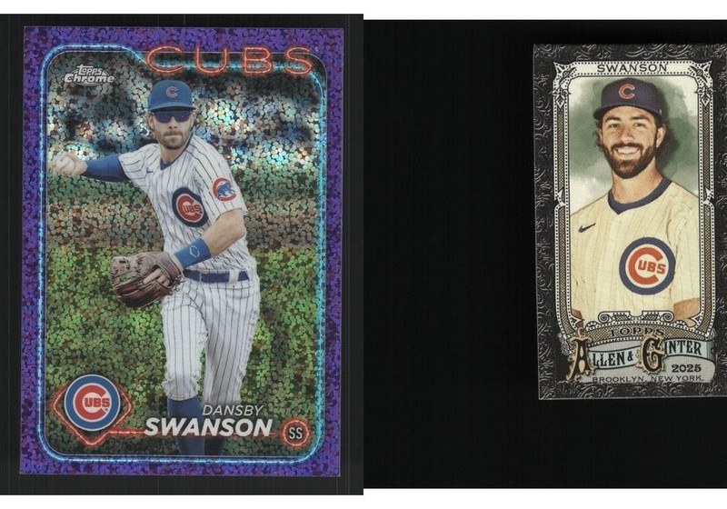 Dansby Swanson Baseball Card 2 Card LOT