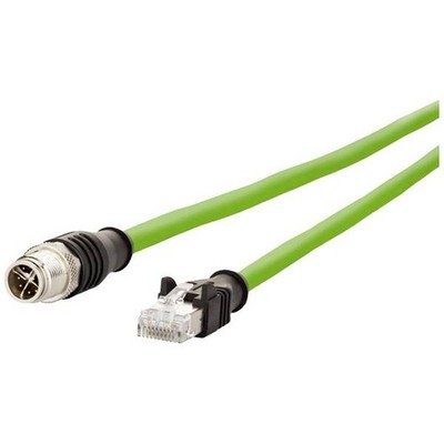 Metz Connect 142M2X15100 M12 Network Cable, Patch Cable CAT 6A S/FTP 10.00m Ver