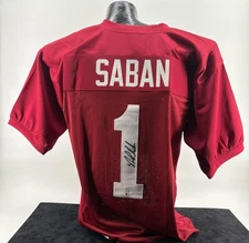 Nick Saban Signed Alabama  Jersey