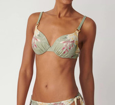 Triumph Botanical Leaf WP Damen Bikini-Top mit Bügel und wattierten Cups Grau