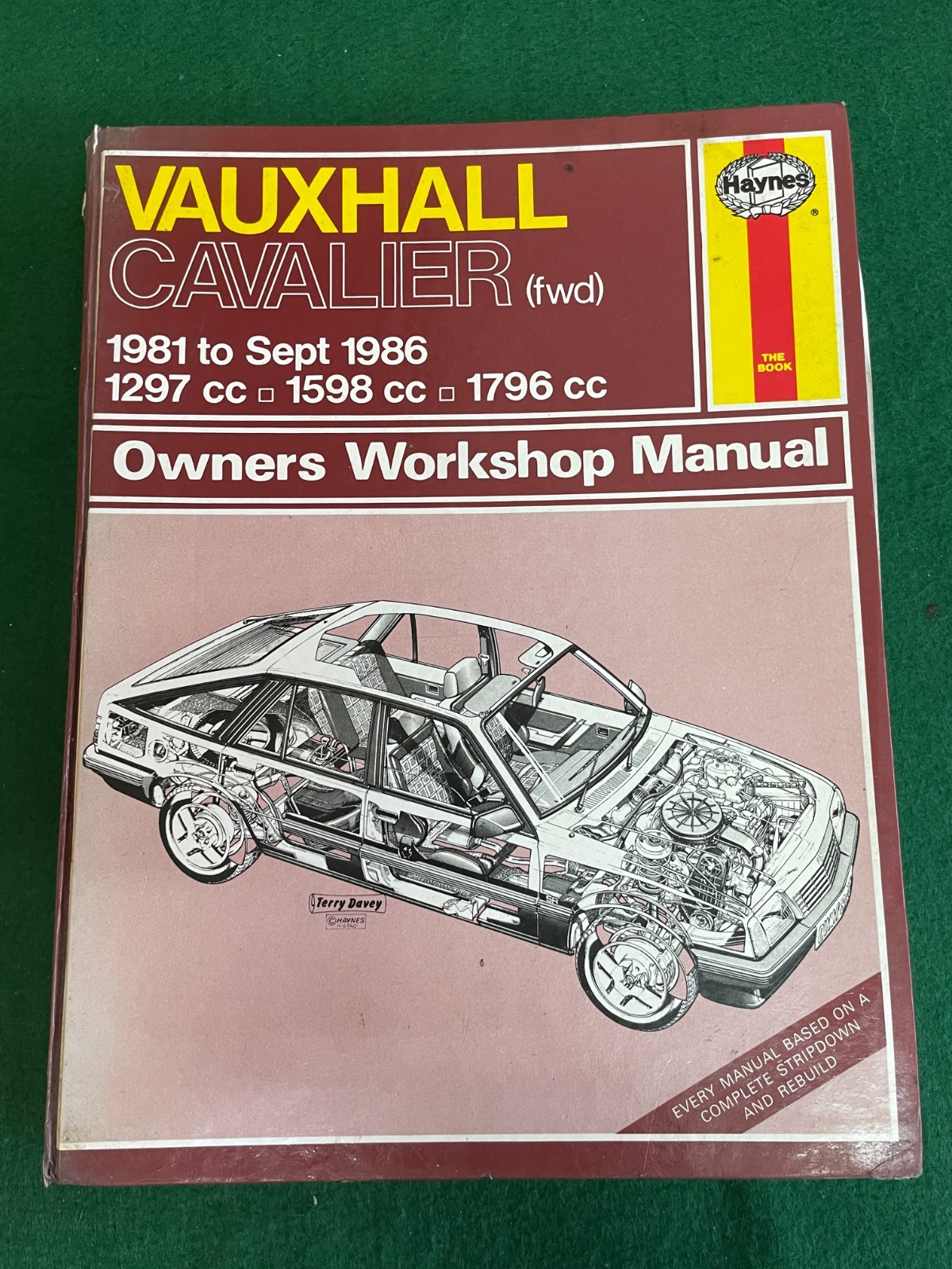 VAUXHALL CAVALIER FWD 1981 1986 1297 1598 1796 HAYNES SERVICE REPAIR MANUAL BOOK