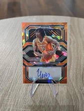 2021 Panini Prizm Draft Picks Yves Pons Rookie Orange Auto No. CP-YPO