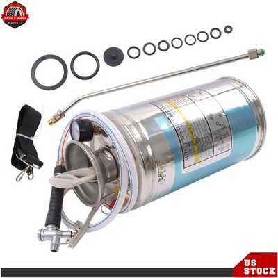 Stainless Steel Sprayer 6L 1.5 Gallon Farm Garden Hand Pump Sprayer With Nozzles