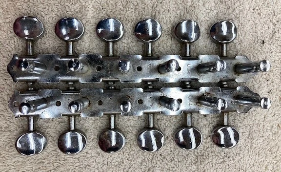 Afinadores de guitarra Grover vintage de 12 cuerdas con respaldo abierto níquel Grover EE. UU. Foto 2 de 4