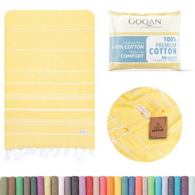 GOQAN Turkish Beach Towel 100% Cotton - Quick Dry Towels for Bath Hostel Trav...