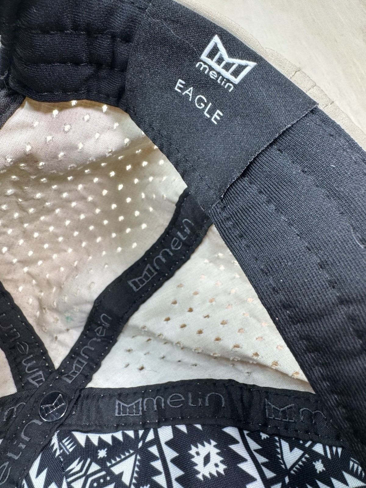 Melin Eagle Hydro Performance Snapback Hat Tan Ra… - image 11