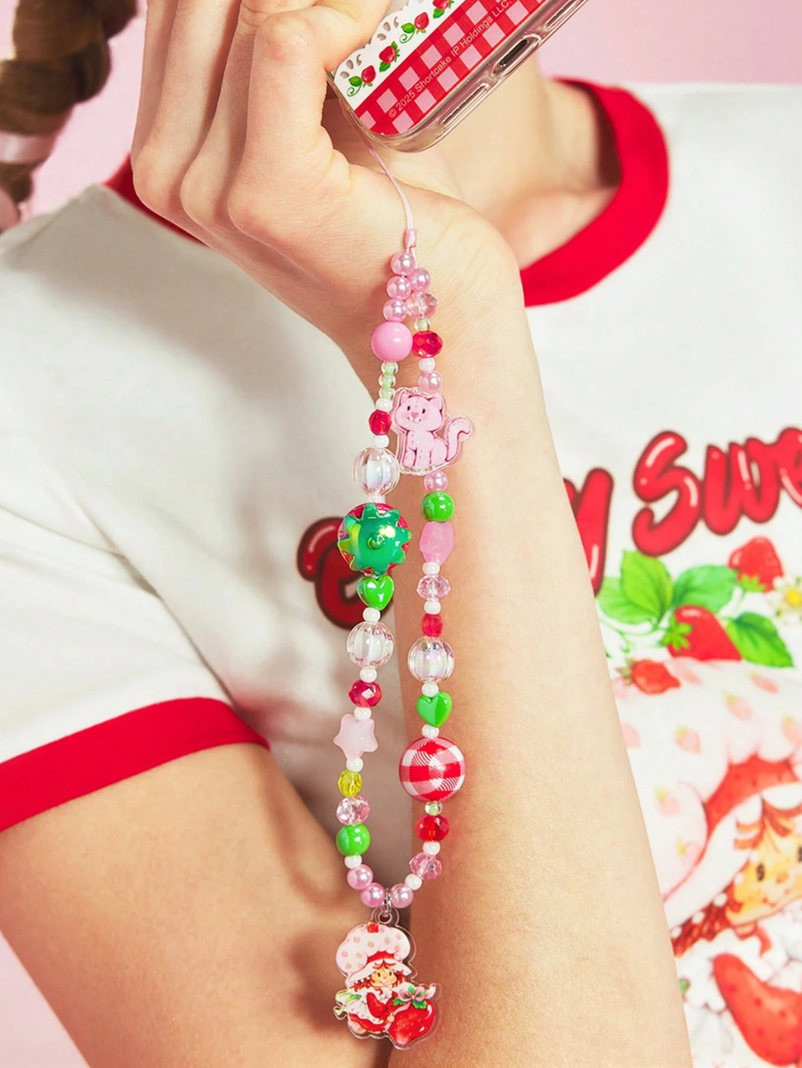 Strawberry Shortcake Kawaii Phone Charm Hand Strap Lanyard Wrist