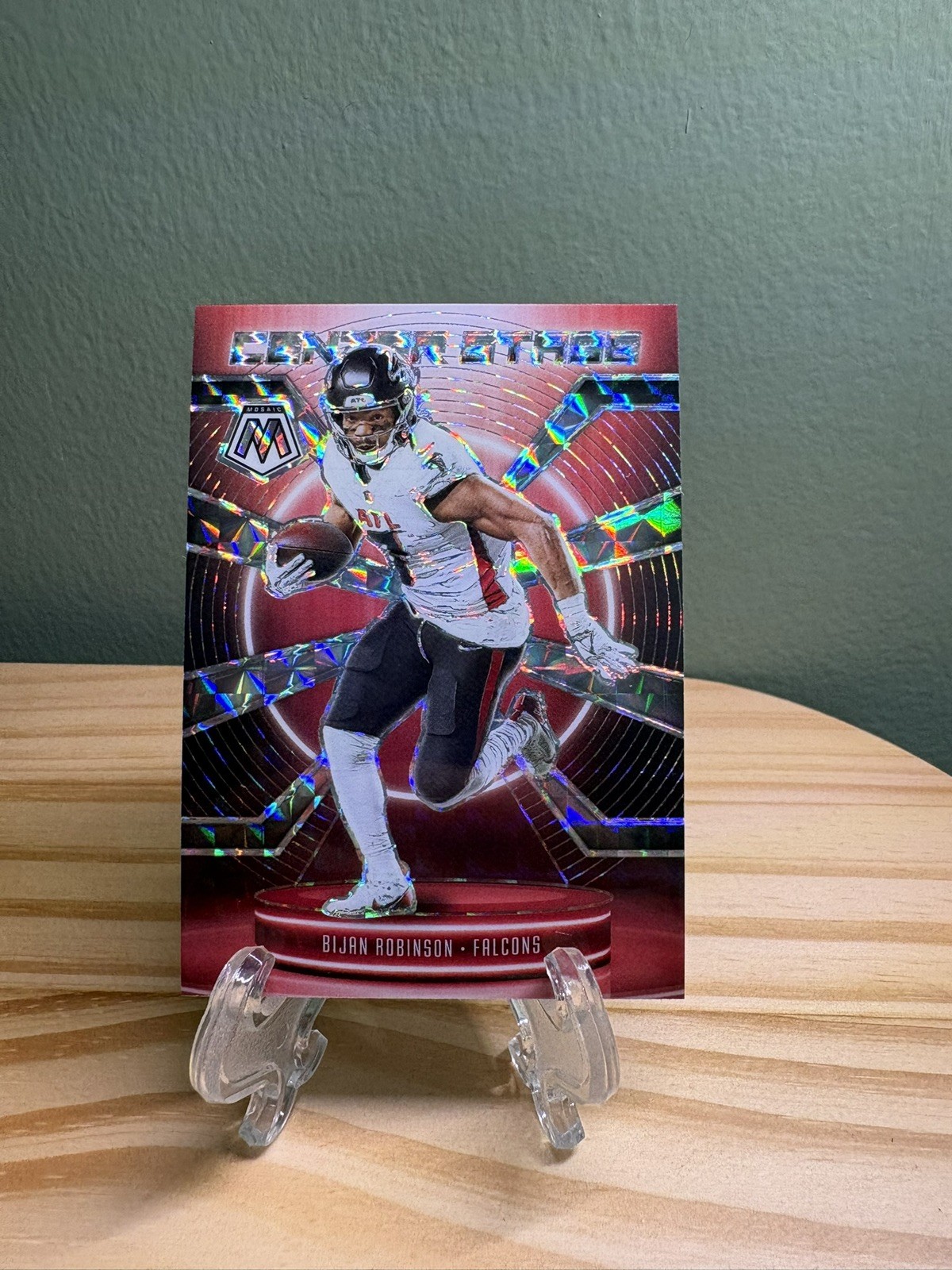 2025 Panini Mosaic - Center Stage Bijan Robinson #26 Silver Mosaic Falcons