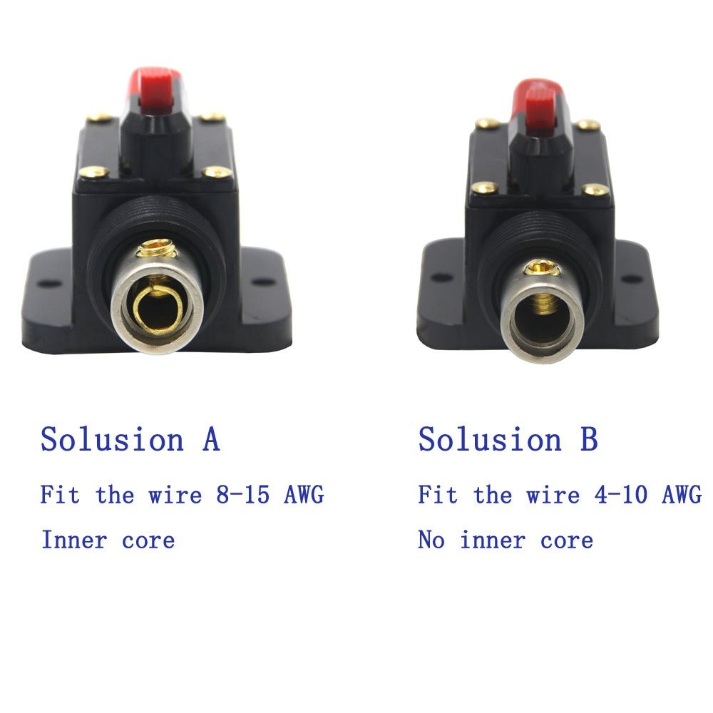 ZOOKOTO 12V-24V DC 80A Car Audio Inline Circuit Breaker Reset Fuse Holders... 