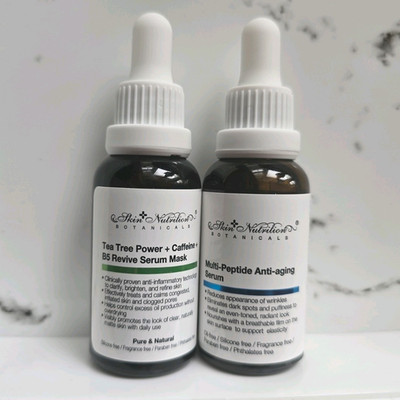Skin Nutrition Botanicals Tea Tree Caffeine B5 Serum Mask Multi-Peptide Set
